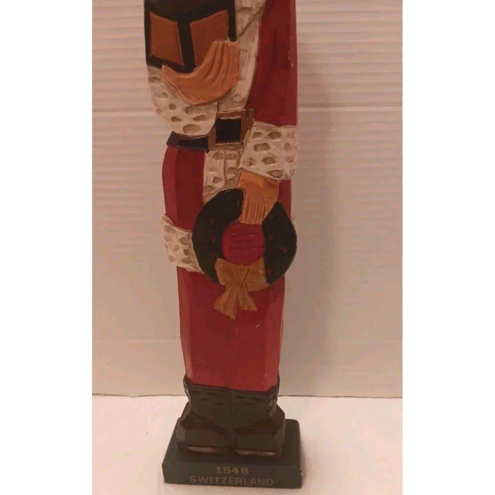 Vtg 1994 Mercuries Old World Santa Figurine 1848 Switzerland Wood Carved